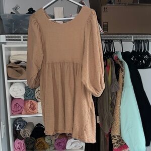 Free People FP Beach Mini Dress Tan Size: XS